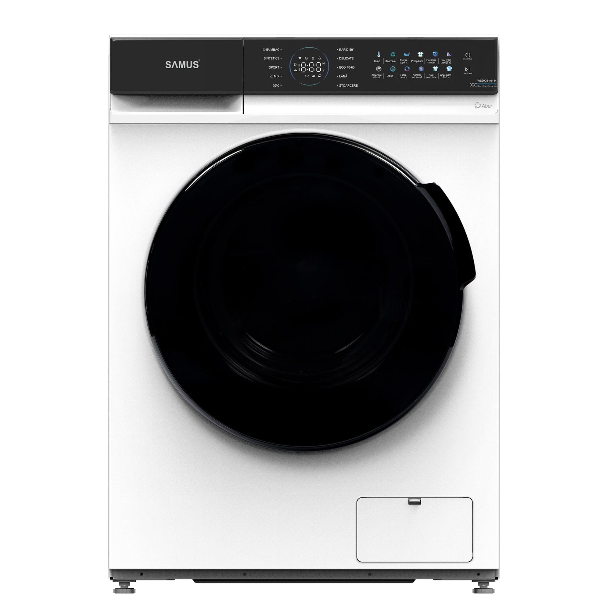 Masina Spalat Rufe Samus WSDKI5-10144 |Clasa A, 10kg, 1400RPM, Inverter, Alb
