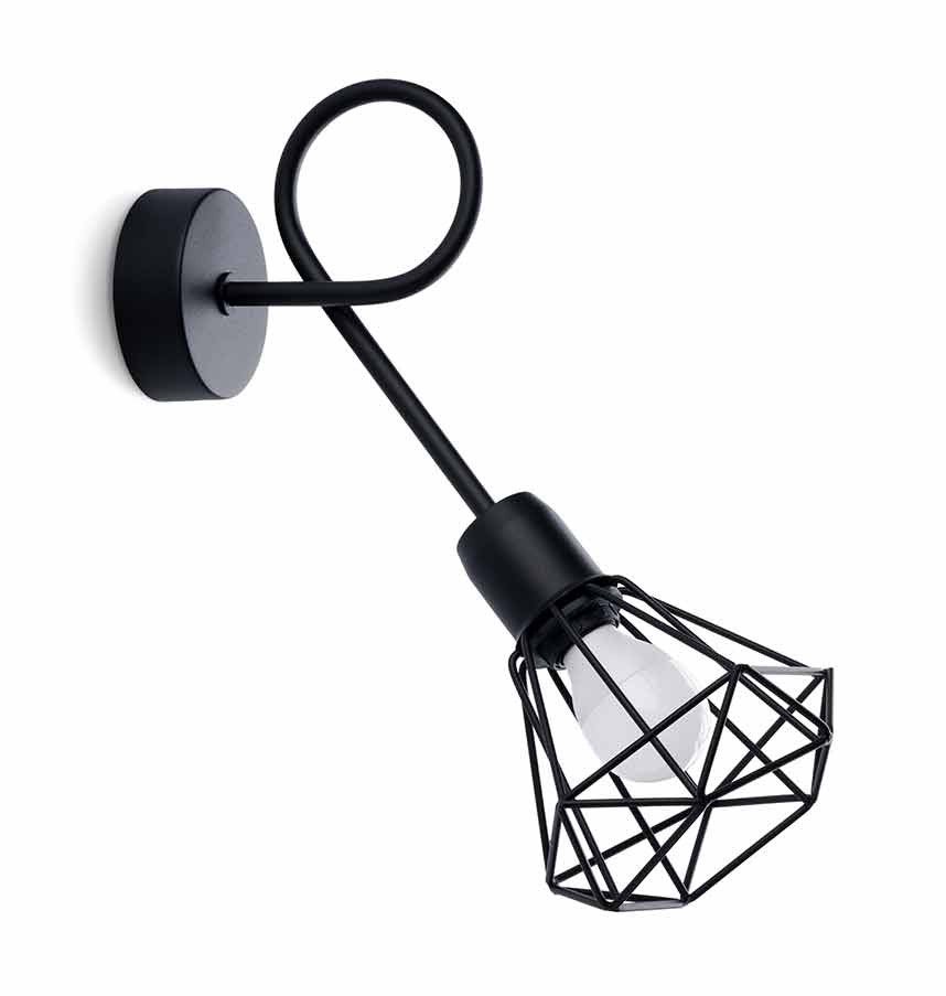 Kinkiet ścienny Artemis czarny 1xE14x40W wym: 30 x 15 x 28 cm metal IP20 Sollux Lighting
