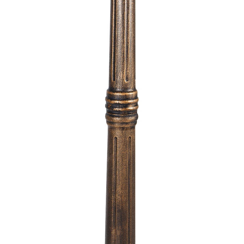 Qazqa classic-antique lanterne extérieure pour jardin - New Haven - doré/laiton, max. 15w, e27, 216.5cm, IP44, à 3 lumières - 7