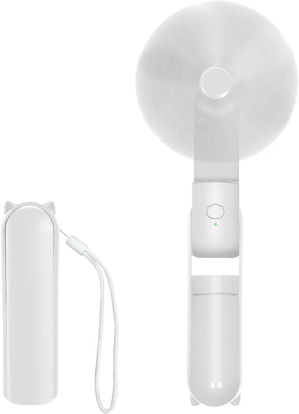 Przenośny wentylator - Mini wentylator ręczny - Nadaje się do podróży i na zewnątrz - Biały