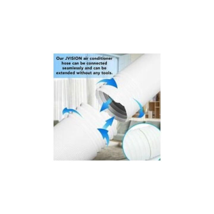 Tuyau d'évacuation de climatisation, QttvbTna, 150 mm, 2 m, PVC, blanc - 4