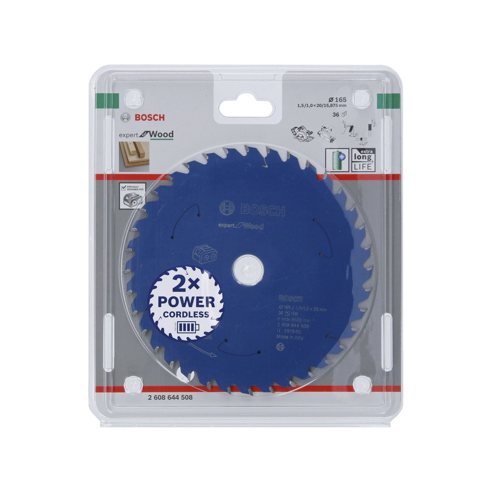 Bosch Lame de scie circulaire Expert for Wood 165 x 1,0 x 20 mm - 36 dents pour bois ( 2608644508 ) - 8