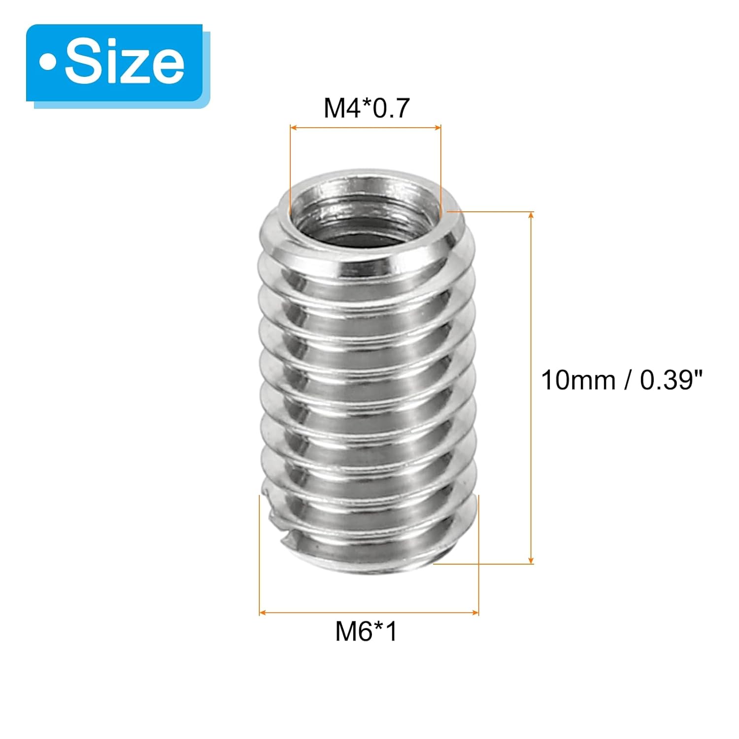 Réducteur De Filetage M8 Vers M6 - Inox 10mm - Lot De 30 Pièces - Pour Bricolage & Mécanique