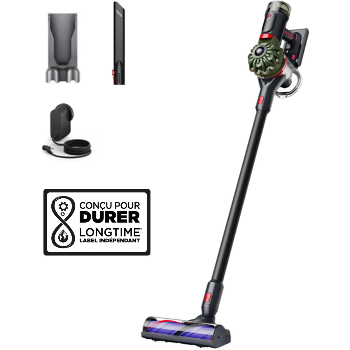 Dyson v8 cyclone aspiradora escoba 2 en 1 batería secar sin bolsa 0,54 l negro