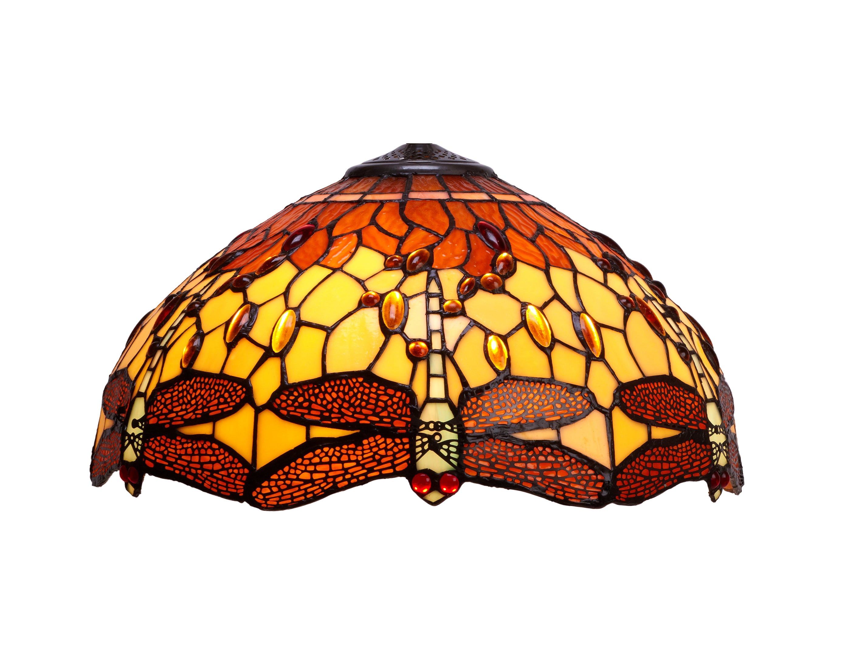 Abat-jour Tiffany en vrac Série Belle Ambre D-40cm | Leroy Merlin