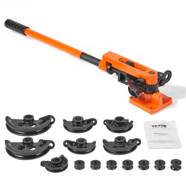 Giętarka do rur Ø10-25mm (7 matryc) Ręczna giętarka do rur 0-180° Promień gięcia 50-113mm Giętarka do rur Miedź, aluminium, stal nierdzewna o gr VEVOR