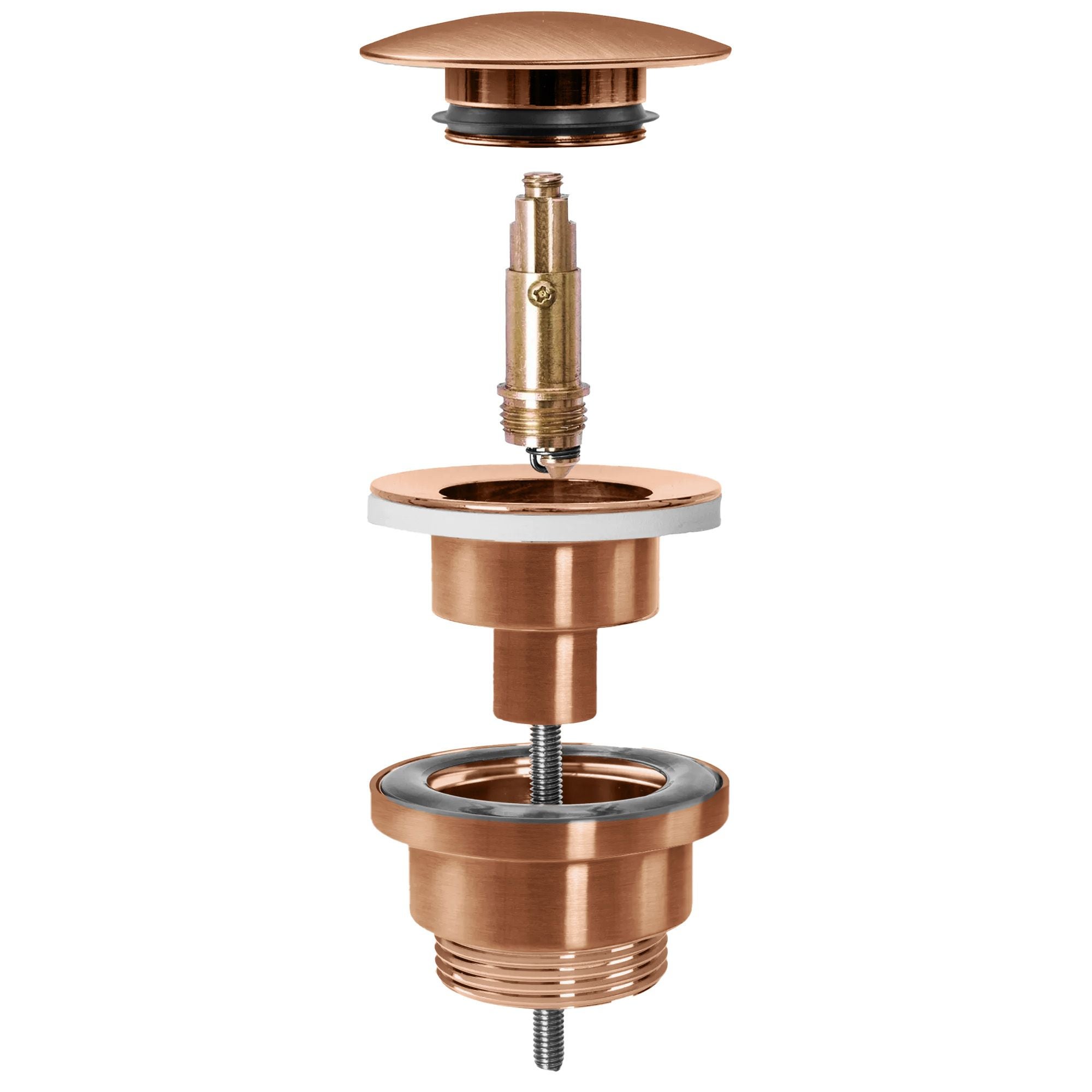 BONDE DE LAVABO UNIVERSEL REA KLIK-KLAK BRUSH COPPER 13X6,2X13CM - 2