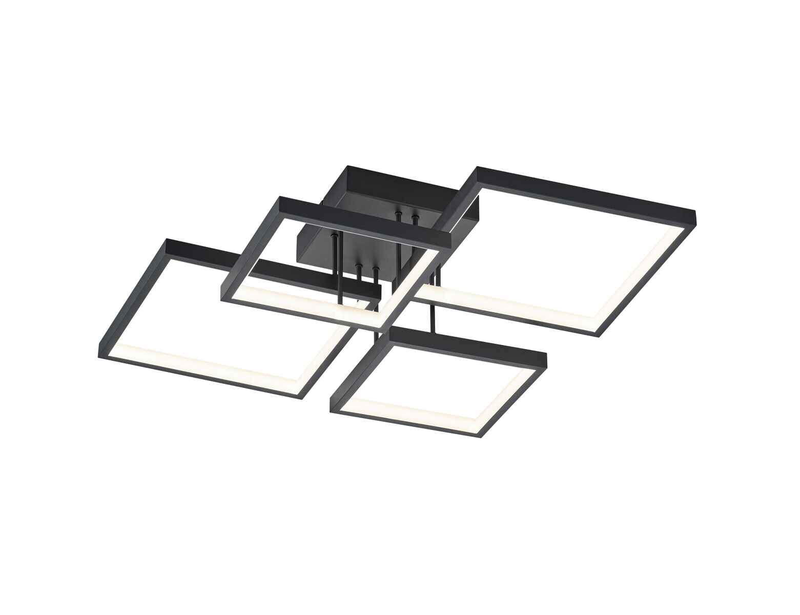 Lampa sufitowa LED SORRENTO 24W Ciepła biel 2400lm metal czarno-biała wym:16x52,5x52,5cm IP20 Trio