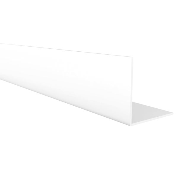 Profilé angle | Fabriqué en PVC | Finition blanche | Mesures 30*30*1000mm | Longueur du Profilé 1 mètre | Épaisseur 1 mm | 1 unité