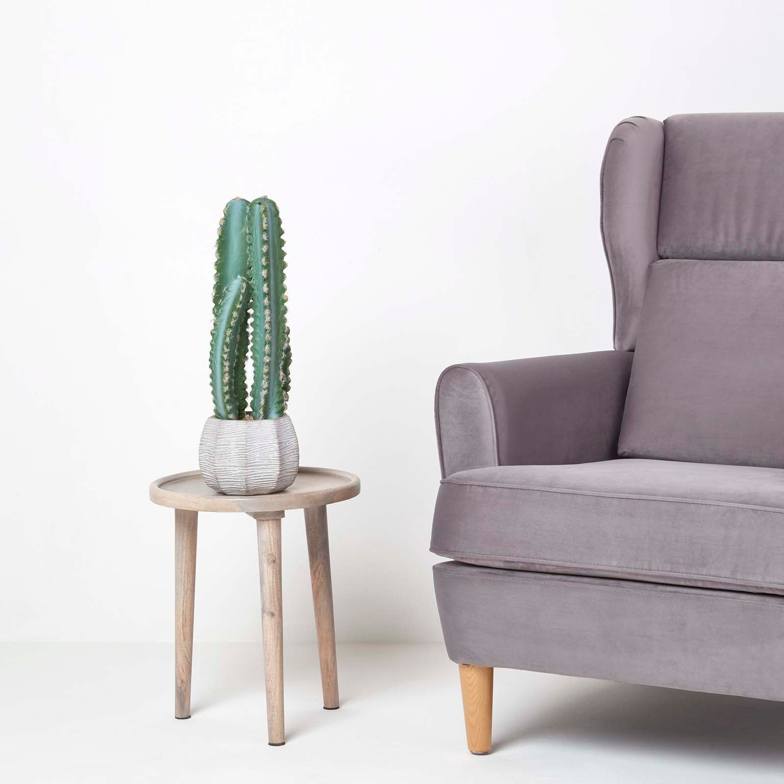 Homescapes Cactus artificiel Hylocereus en pot gris texturé 49 cm - 2