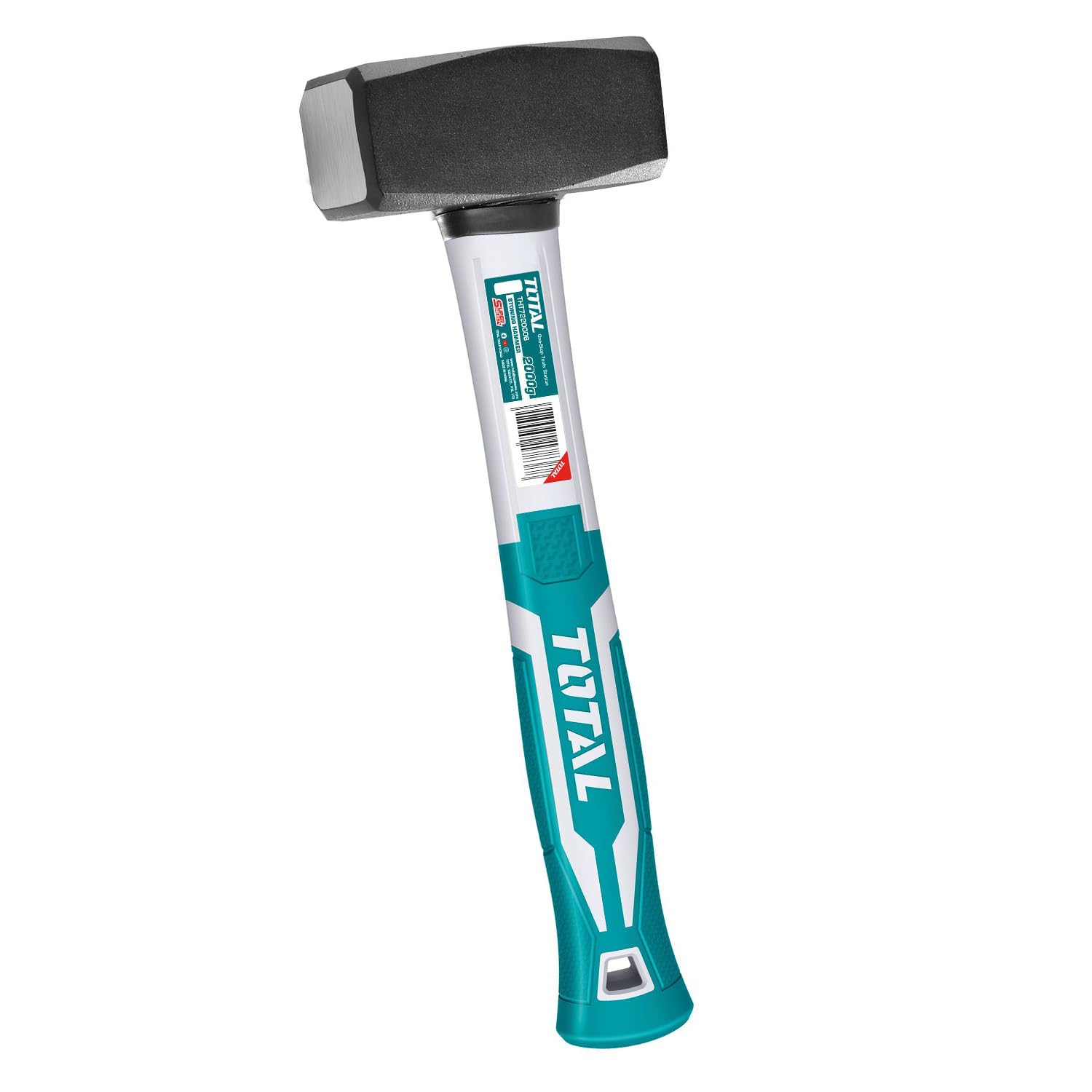 Mazza In Acciaio Total Tools 1000g - Testa Forgiati, Manico Ergonomico, Per Edilizia E Demolizione