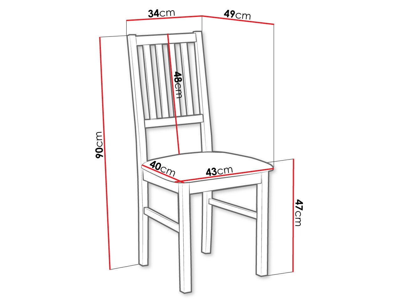 Silla Victorville 170, Nuez, Verde, 90x43x49cm, Tapiz, De madera, Madera, Muebles ya montados - 4