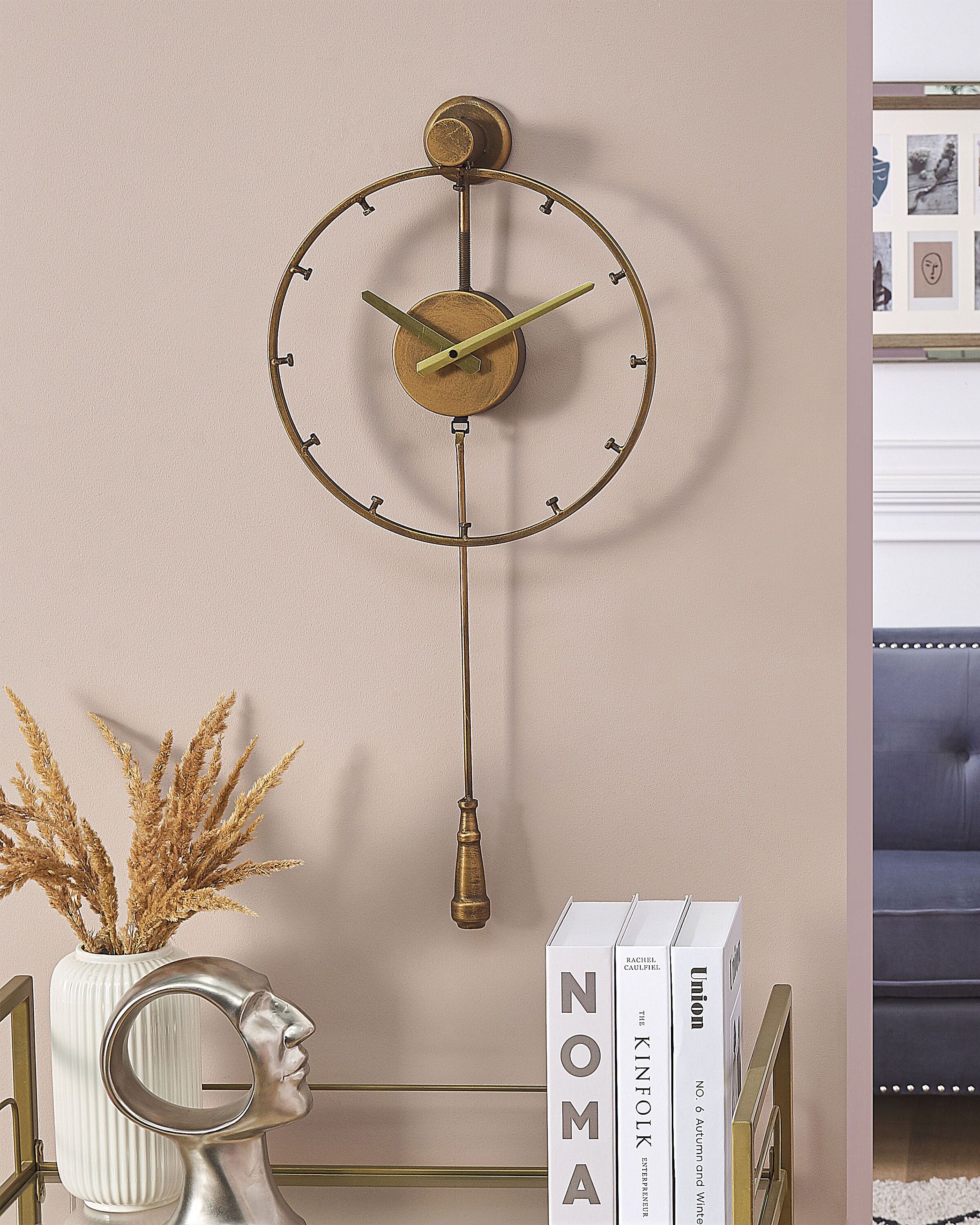 Orologio da parete EMMEN 31 cm Metallo Oro - 2