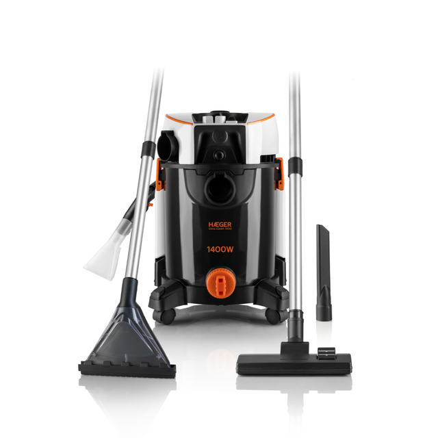 Aspirador Extrator HAEGER Ultra Clean 1400W – Aspira e Lava, Limpeza de Carpetes, Estofos e Sofás, 21KPa, Depósitos 20L/4L