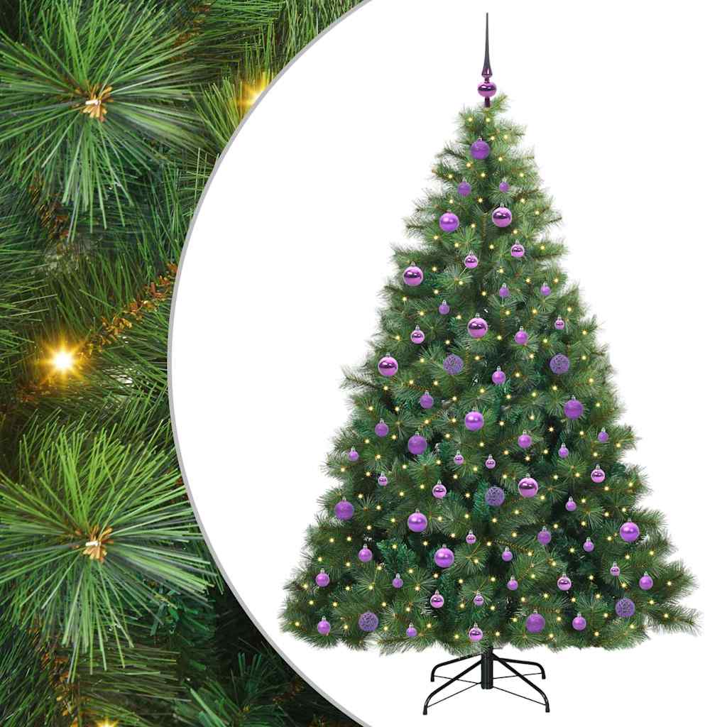 vidaXL Sapin de Noël artificiel avec 300 LED Vert 180 cm PE et PVC - 2