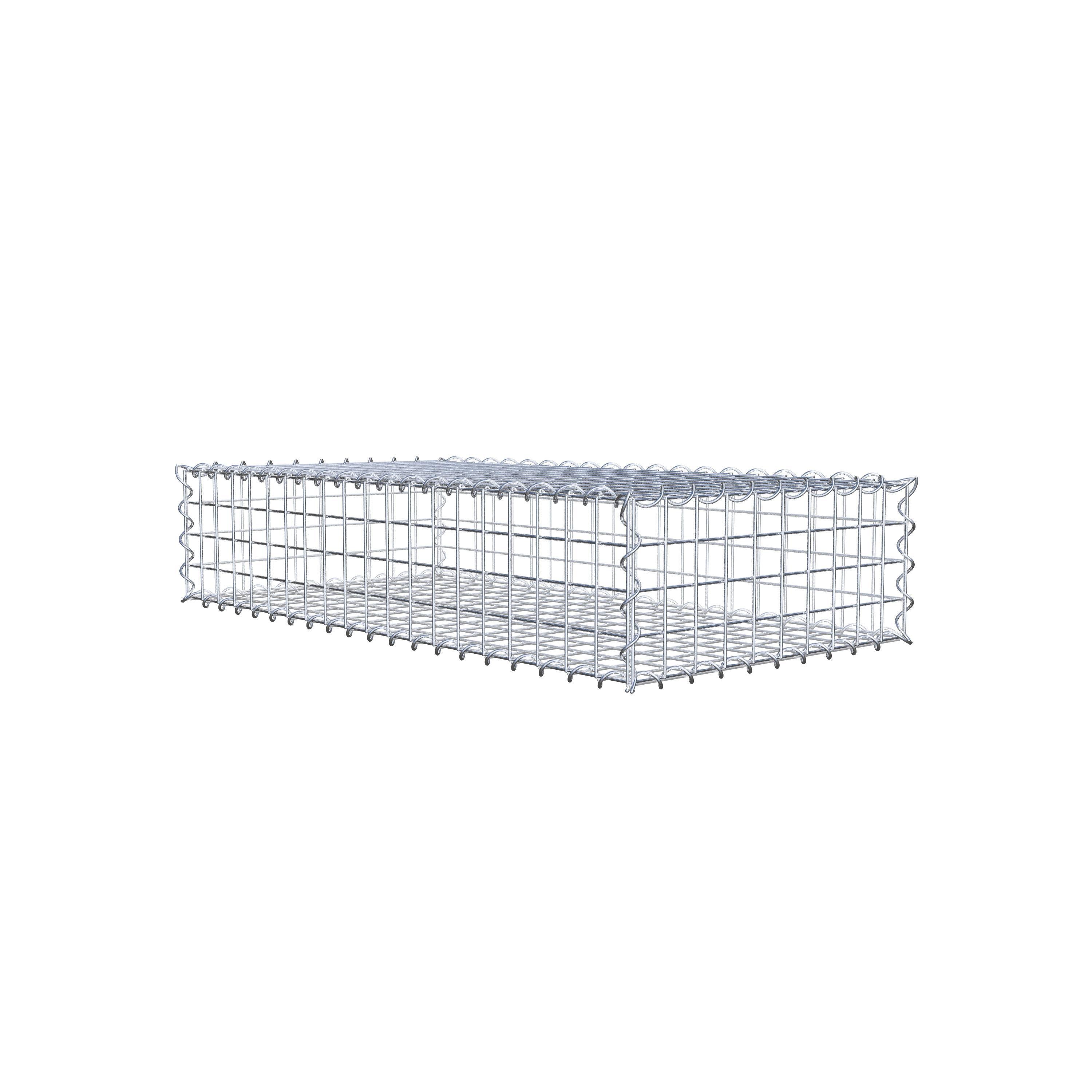Gavión de acero galvanizado 100x20x50cm (LxAxP), malla 5 x 5cm, Espiral, jaula metálica para muro o jardín - 2
