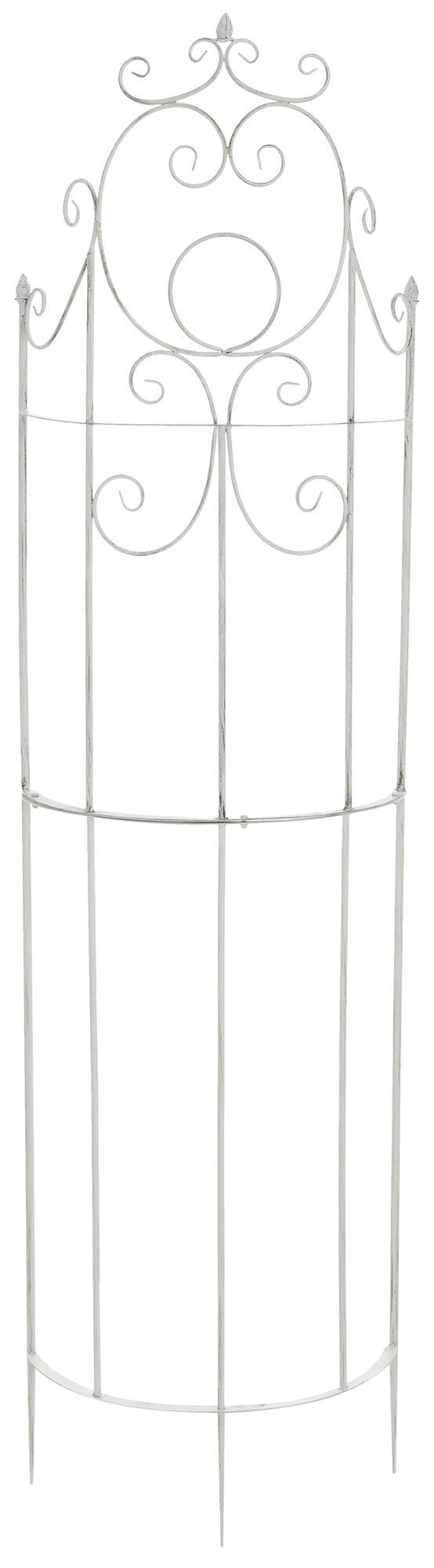 Treillis Vertical Blanc Antirouille 180 Cm – Support Jardin Pour Plantes Grimpantes, Roses, Glycines & Vignes D’Extérieur