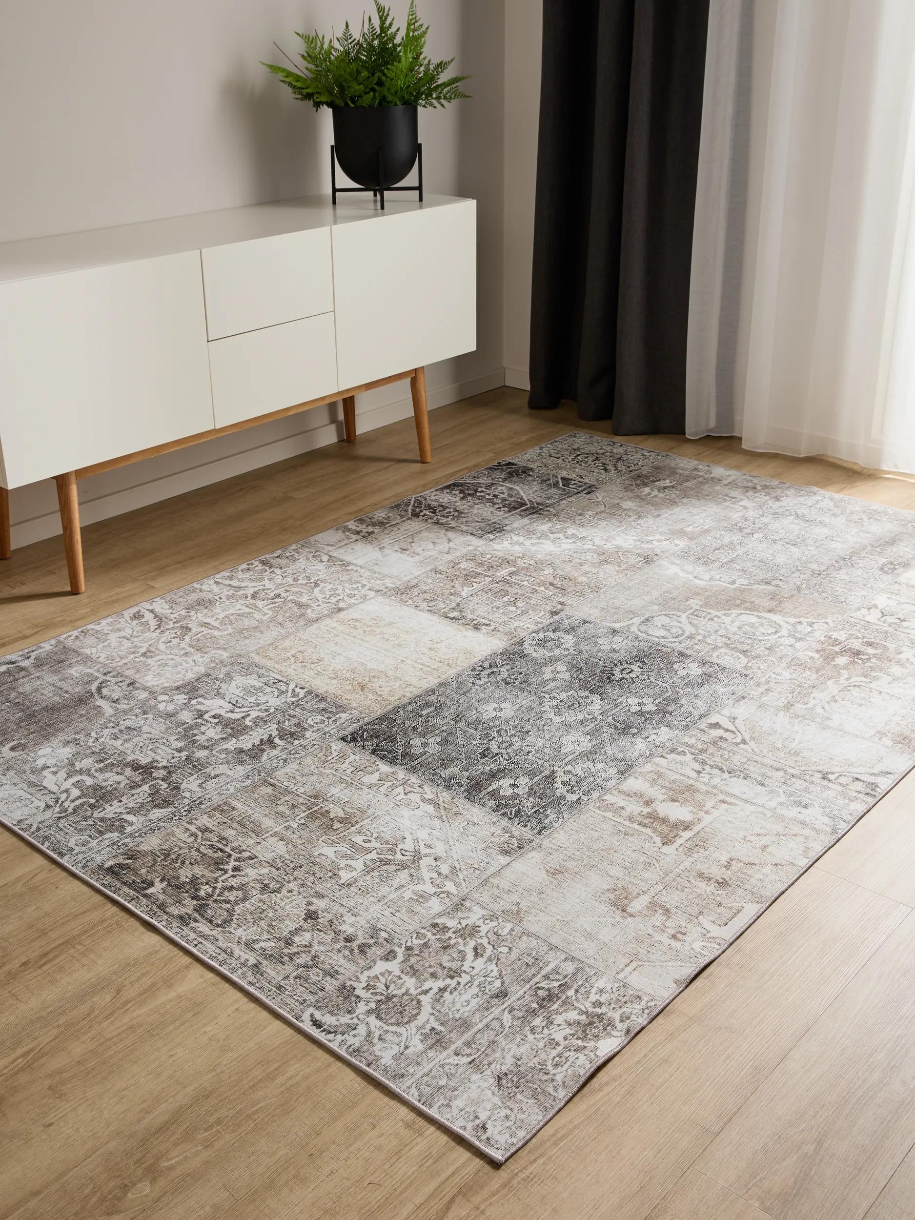 BENUTA - Alfombra lavable George gris 160x230 cm - 2
