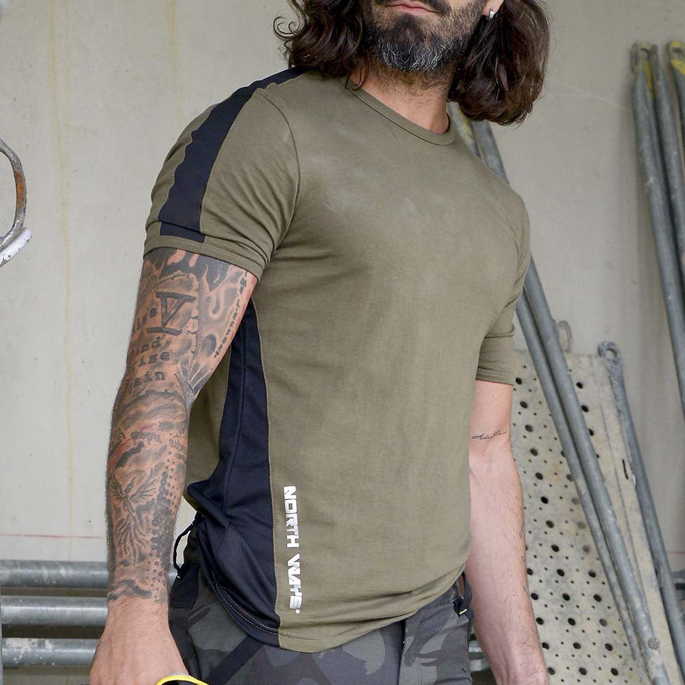 ANDY - T-SHIRT MANCHES COURTES DE TRAVAIL - 1400 Kaki L - 4