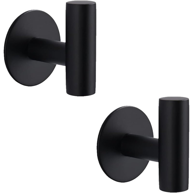 Zestaw 2 okrągłych haczyków samoprzylepnych – haczyki łazienkowe ze stali nierdzewnej – wielofunkcyjny wieszak ścienny na ubrania – bez wiercenia – cz