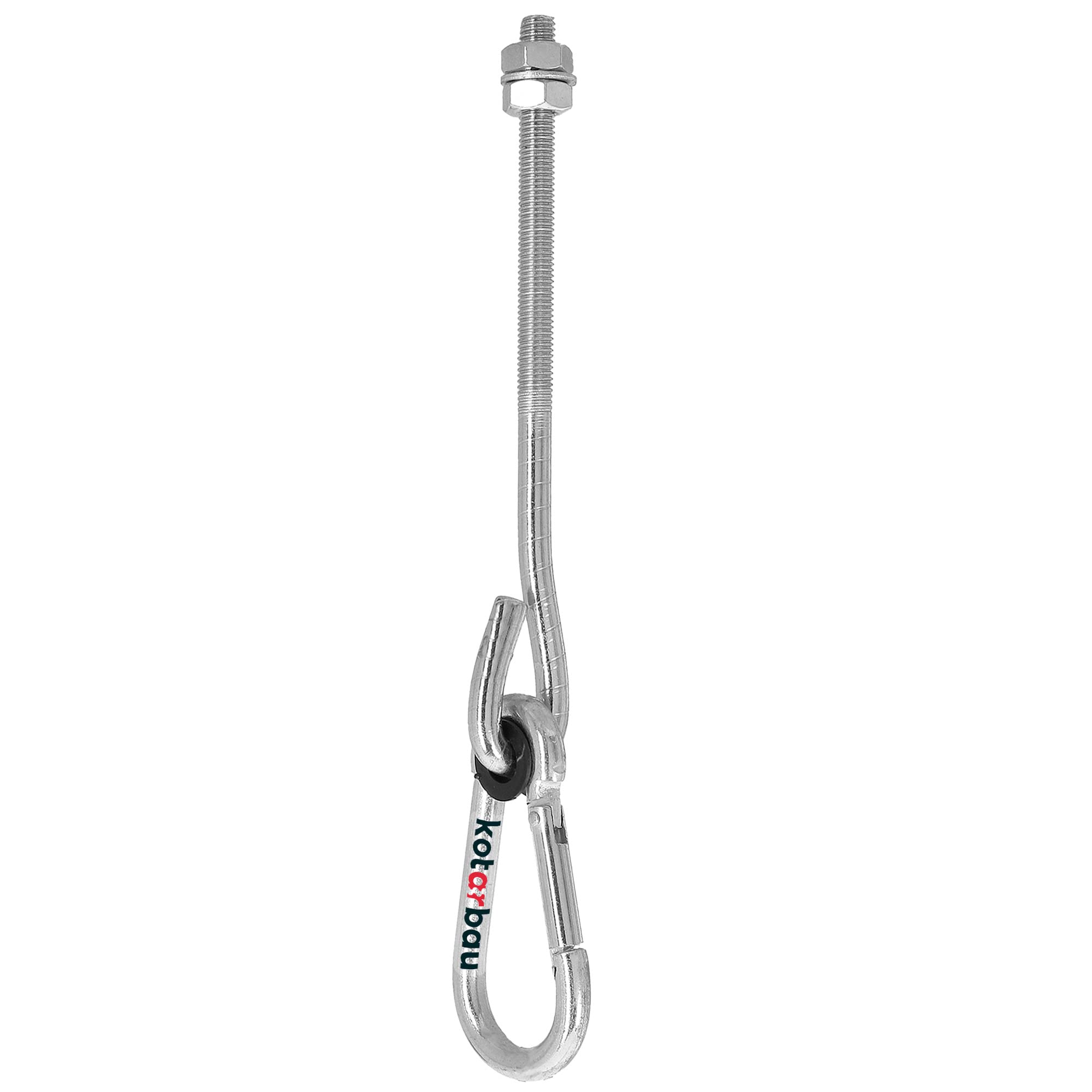 Hak huśtawkowy śrubowy m10 karabińczyk hamak 270mm - KOTARBAU