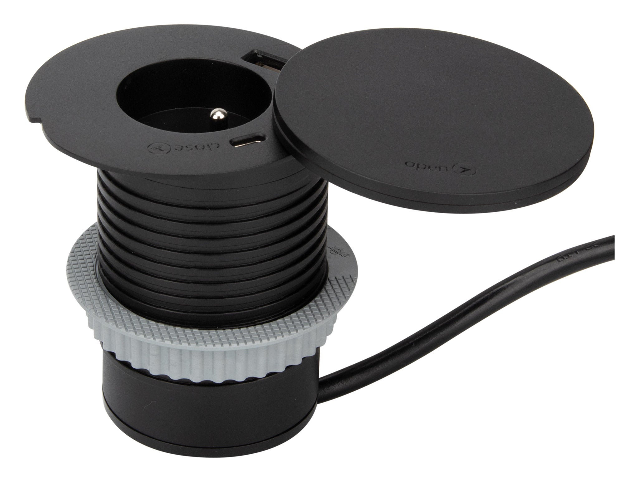 Prise encastrée + ports USB et chargeur induction QI - Otio - 3