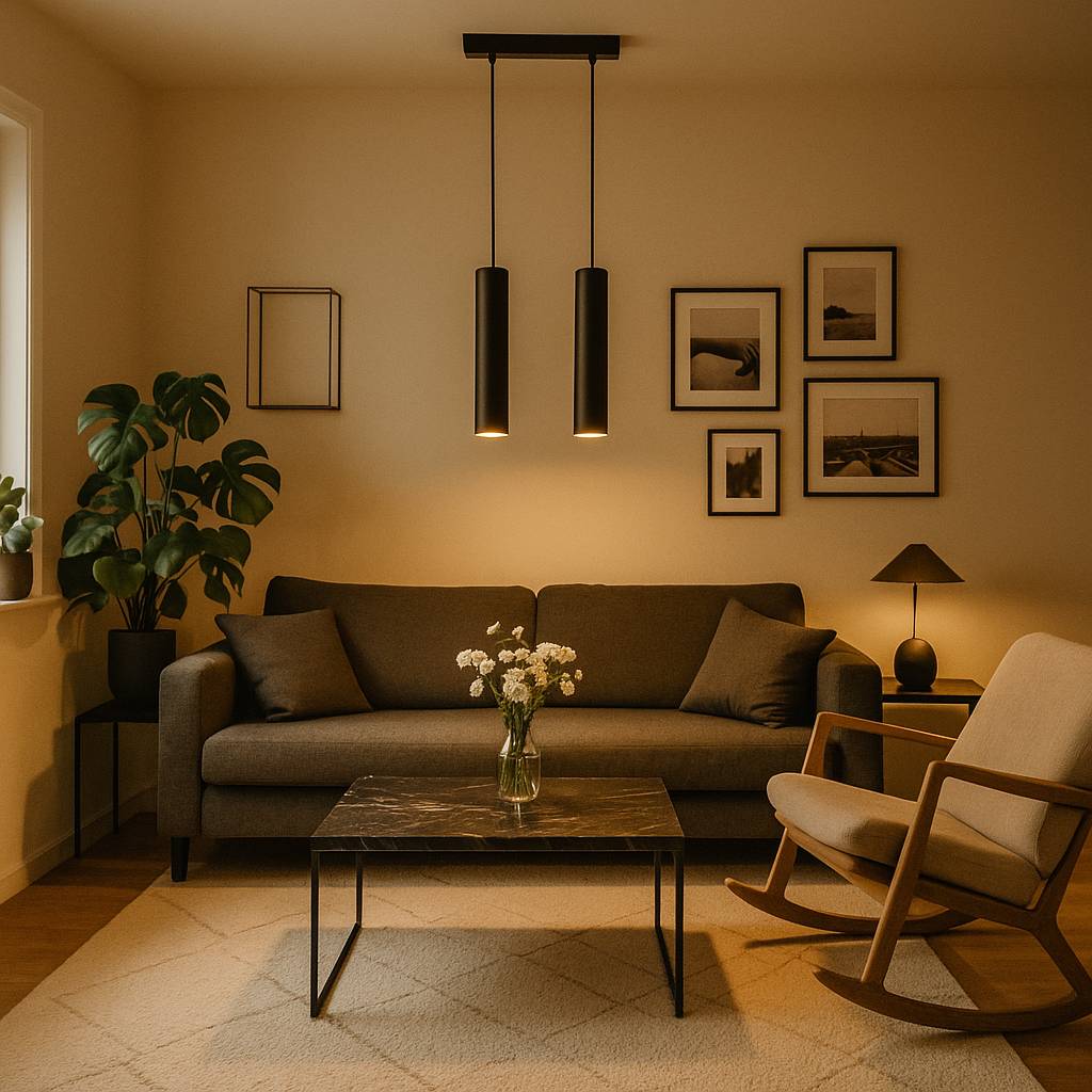 Lampa wisząca Keon LED GU10 2-punktowa 131 cm IP20 sufitowa tubowa czarna MasterLED - 5