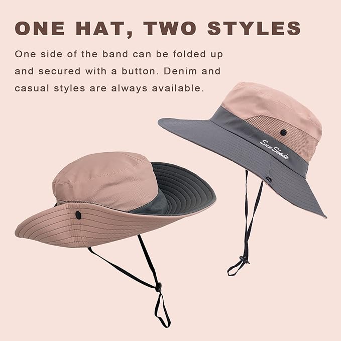 Chapeau pliable pour femme, protection solaire extérieure, plage, été, bord large, protection UV - 4