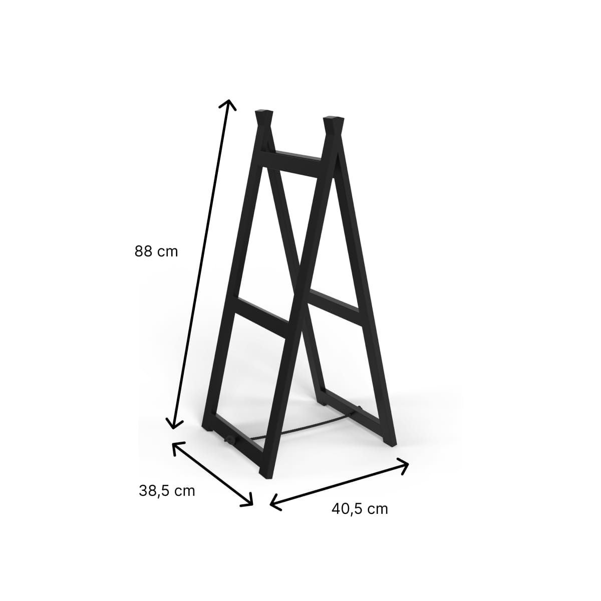 Échelle Étagère Modulaire Noir en Bois Massif - Mini Delta, 88 cm - NORDLINGER PRO - 3