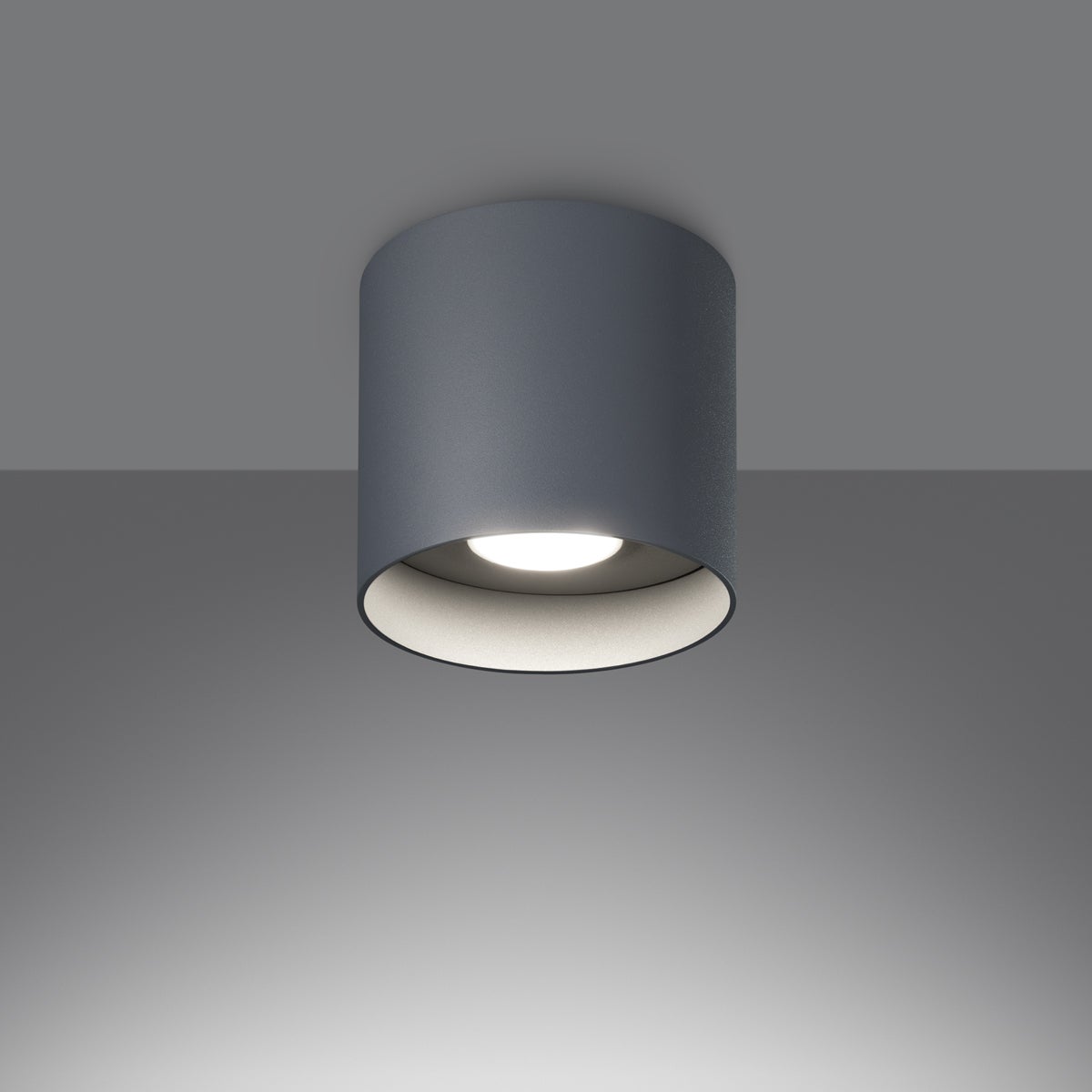 Plafon SHIIS szary LED 3000K - 12x12x11cm Sollux