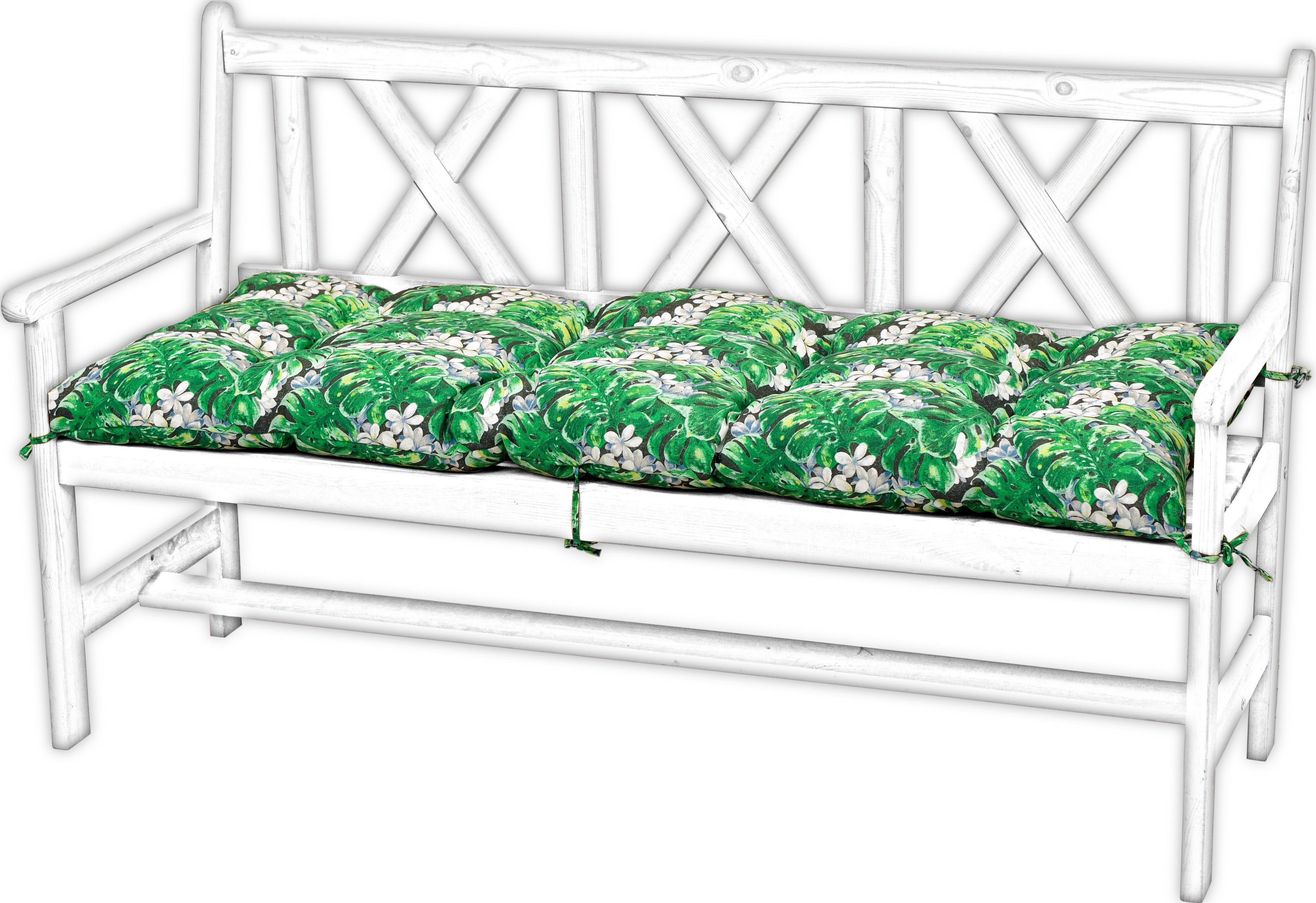 Poduszka na ławkę ogrodową AMPO 140 cm zielony czarny 1 szt. - 4