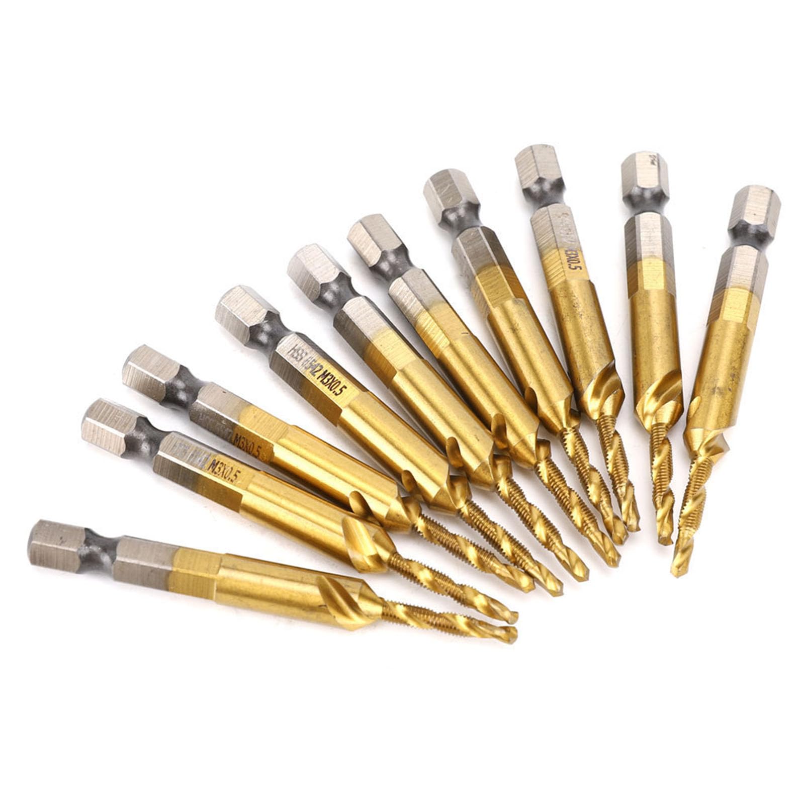 Lot 5 Forets Coniques BOSCH – #6 #8 #10 #12, Tige Hexagonale, Perceuse/Fraisage/Countersink Bois Et Plastique