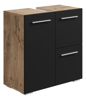 SYFAX™ Mobile da Bagno Rovere Nero 60 x 30 x 60 cm Legno multistrato