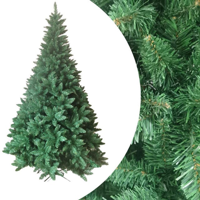 Albero Di Natale Artificiale In Pvc, Verde e Folto - 210 Cm 1173 Rami Ø 125 Cm - ZIK