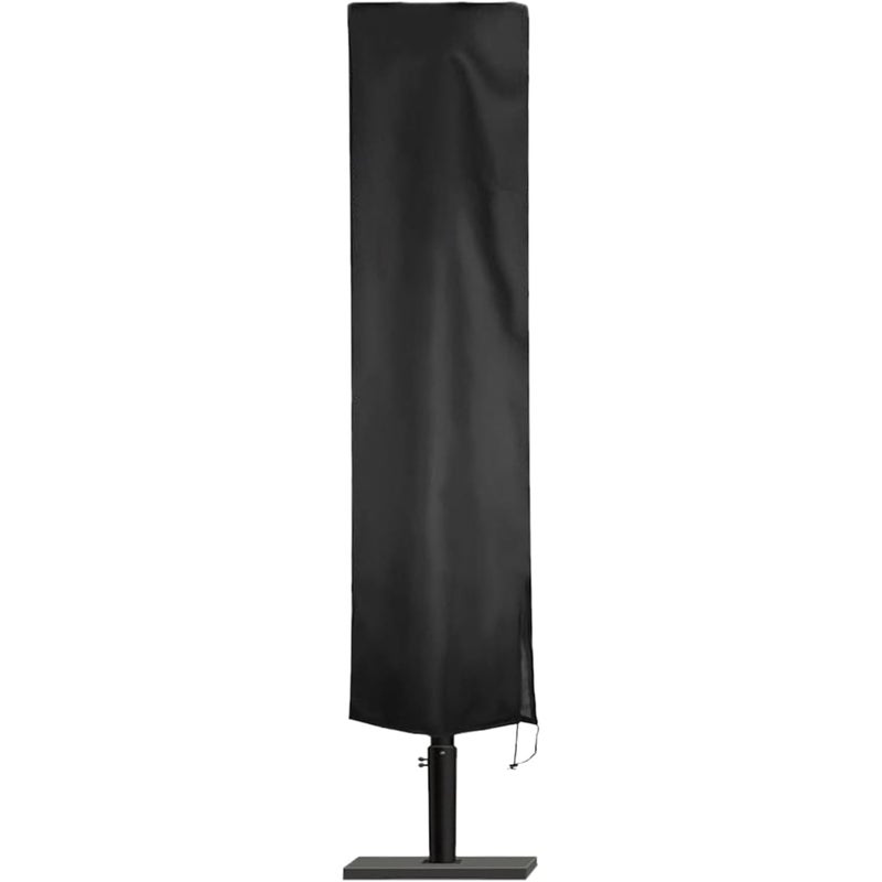 Pokrowiec na parasol ogrodowy, 201D Oxford Fabric Pokrowiec na parasol, 62x62x240 cm, czarny