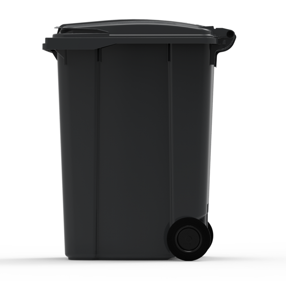 ESE France Conteneur Poubelle à déchets 2 roues - 360L - Robuste et Économique - 100% Recyclé - Gris - Fabriqué en France - 4