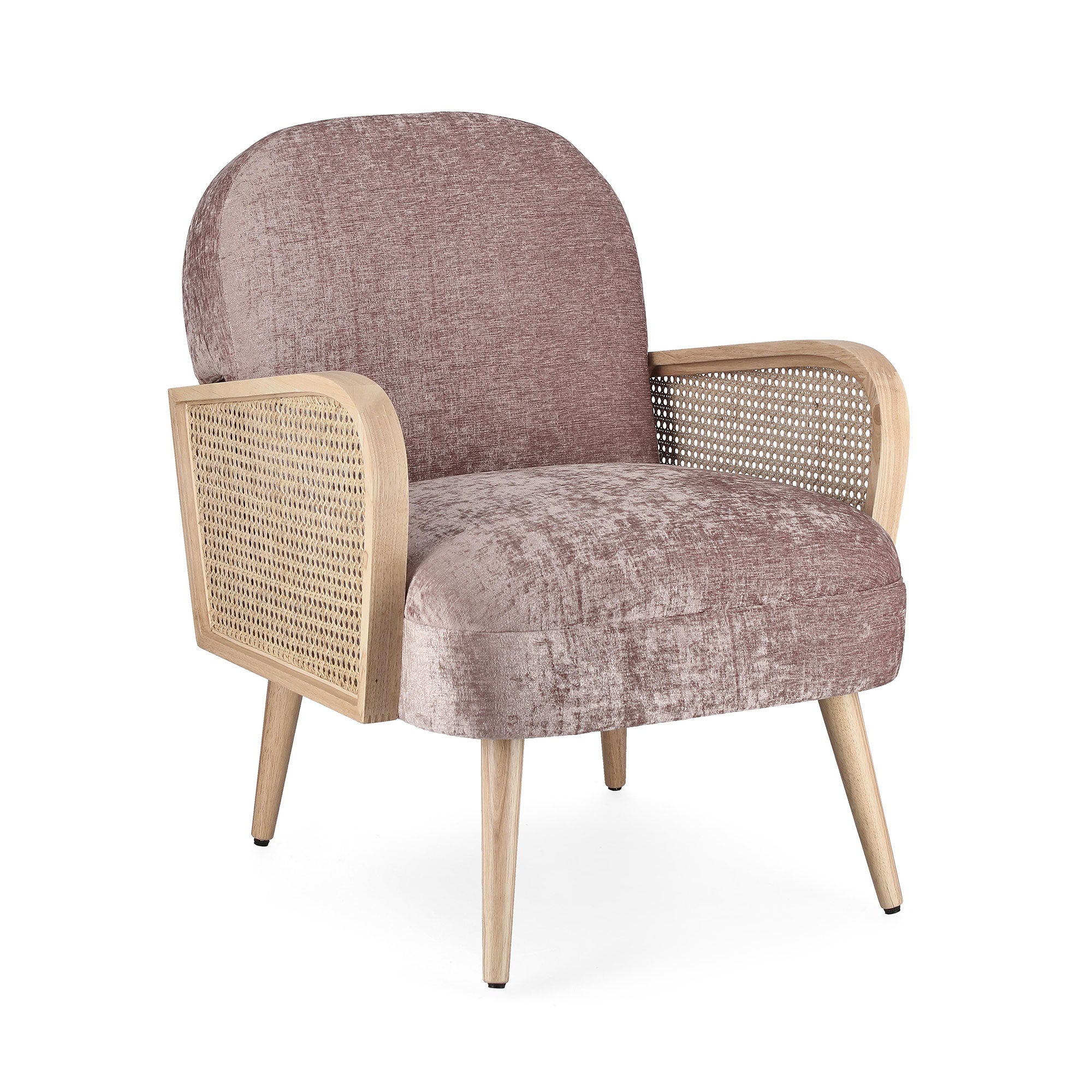 Poltrona Dalida Per Interno, Struttura In Legno Di Pino E Compensato 65 X 74 X 81h Cm Old Rose 87611096