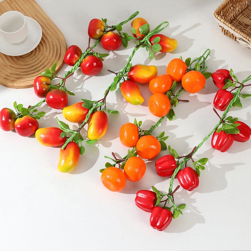 Lot de 80 cerises artificielles artificielles pour décoration de fête, maison, cuisine, armoire, photographie, jouet cognitif
