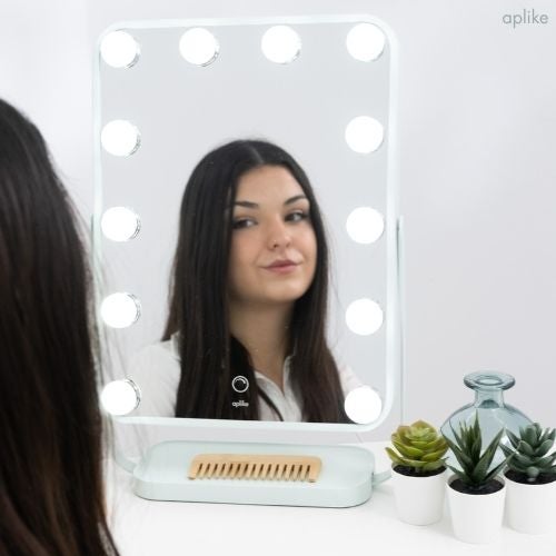 Specchio di cortesia a LED con sensore tattile, rotazione a 360°, intensità e temperatura di colore dimmerabili HOLLYWOOD STUDIO - 6