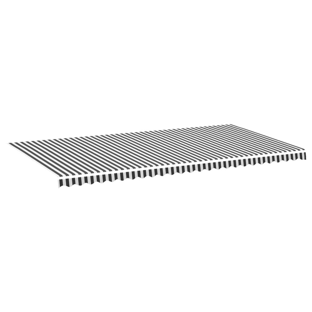 Tela de repuesto para toldo gris antracita y blanco 6x3 m cfw45273