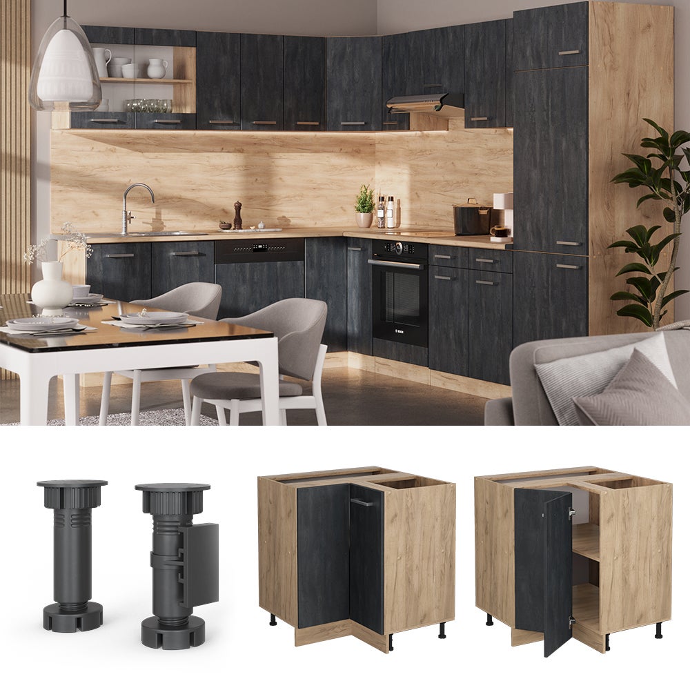 Vicco Meuble dangle R-Line, Béton noir, 75.6cm sans PT - 2
