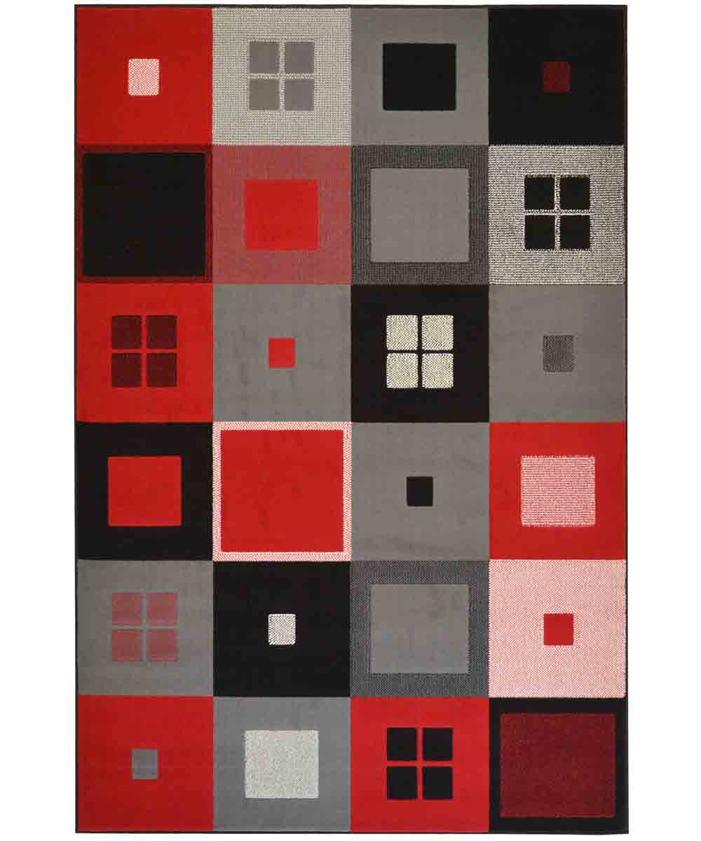 Dywan DESIGN 70X230 cm CZARNO-CZERWONY | GaleriaFarah1970