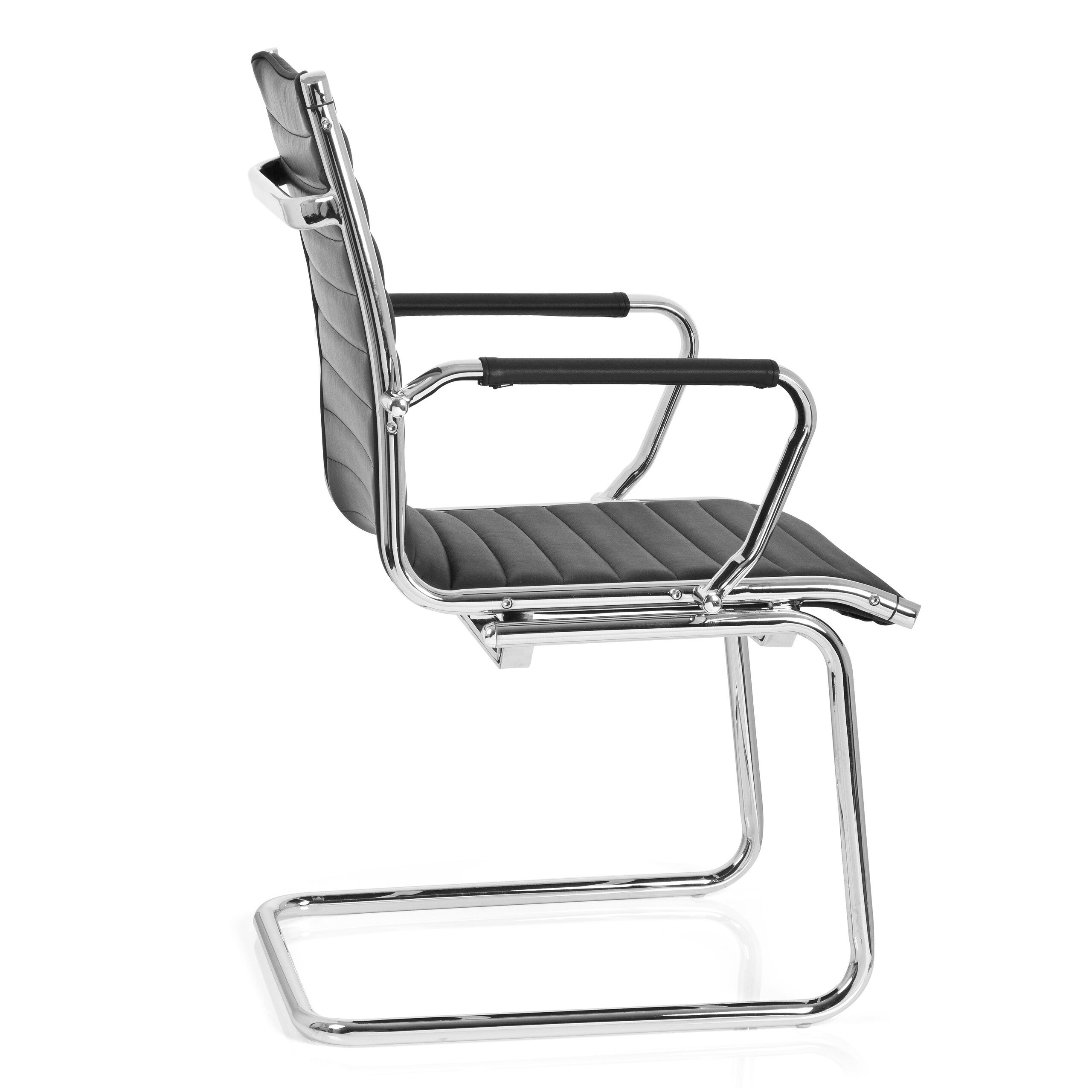 Sedia per visitatori / sedia da conferenza VEMONA V PU nero cromo hjh OFFICE - 3