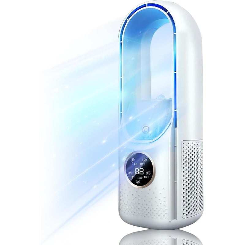 Klimatyzator do sypialni, klimatyzator kempingowy, chłodzenie/nawilżanie powietrza, trzy tryby, 6 prędkości wiatru, biały