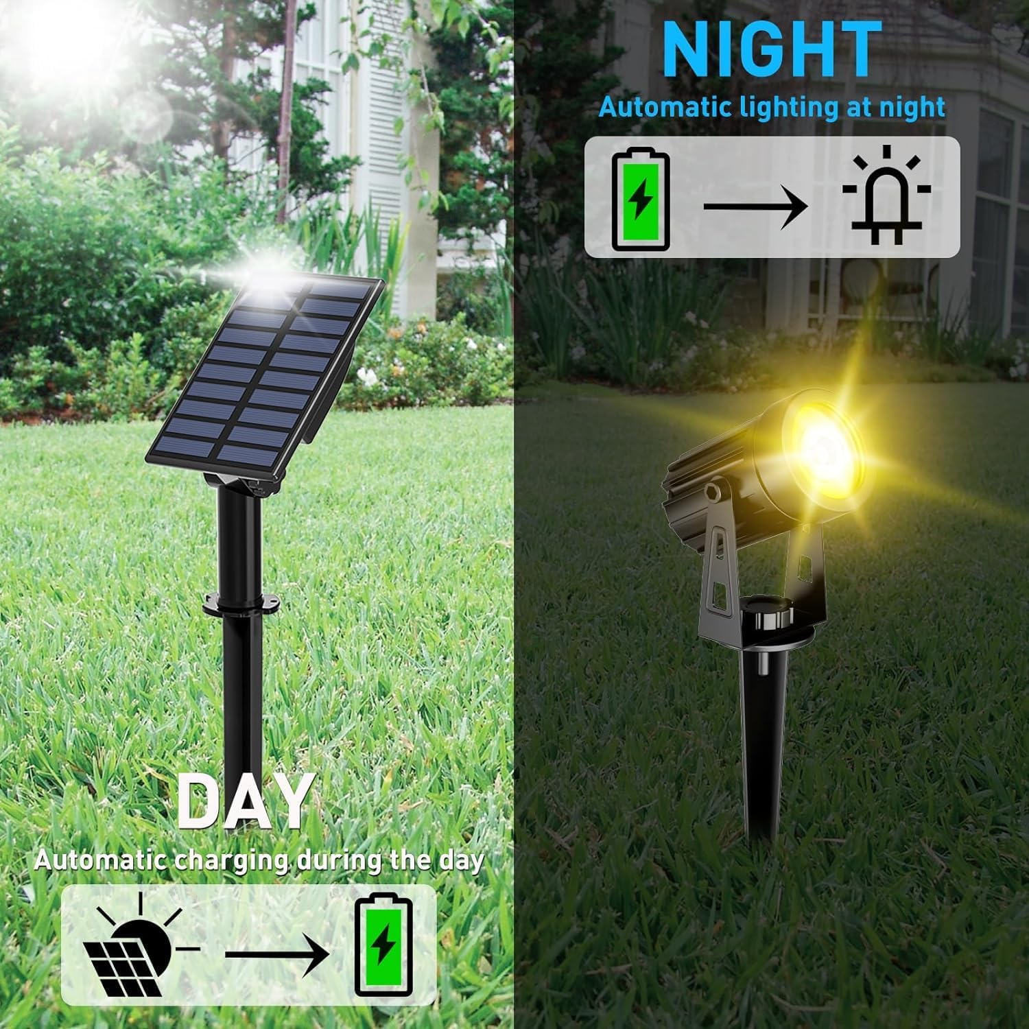 Luce solare per esterni con sensore di movimento, 122 LED, telecomando