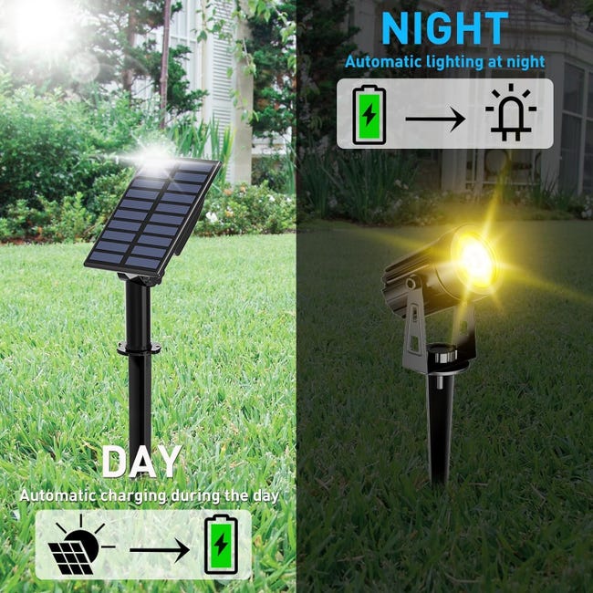 Luce solare per esterni con sensore di movimento, 122 LED, telecomando Luce solare per esterni con sensore di movimento, 122 LED, telecomando
