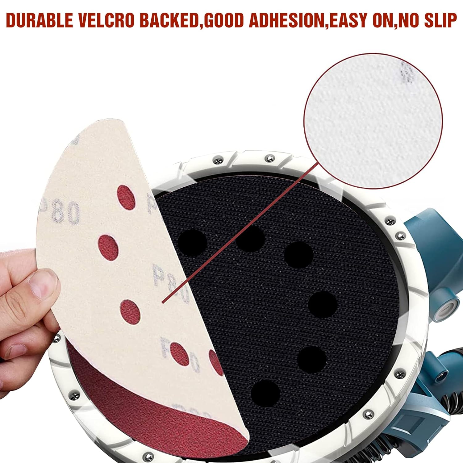Discos de Lixa 225 mm 25 Peças Grão P40 10 Furos Discos Abrasivos 225 mm Redondos Papel Abrasivo para Lixadeira para Pladur Lixadeira Girafa - 5