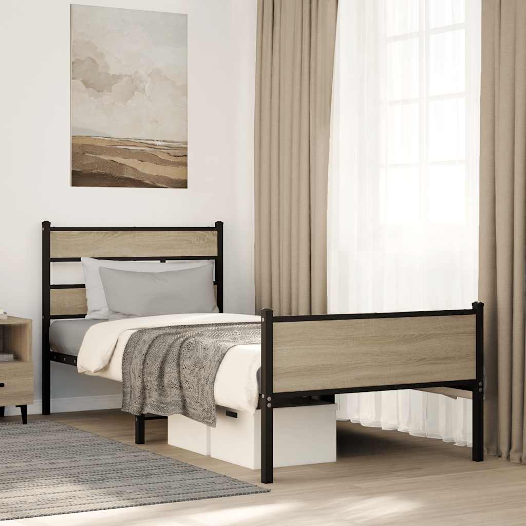 Łóżko Metalowe Rama Łóżka Metalowa Ze Stelażem Pokoj Sypialnia 80x200 cm