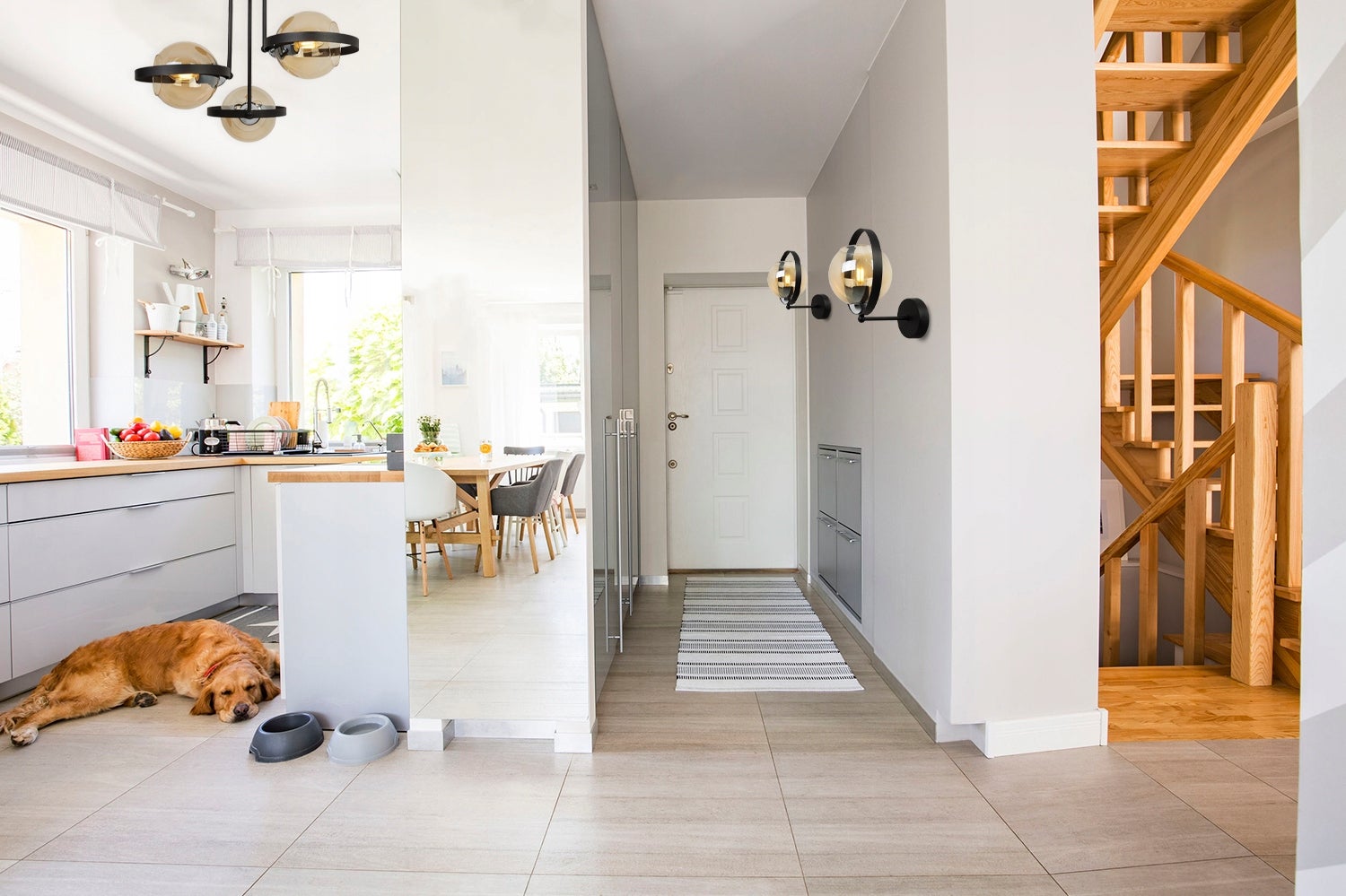 Lampa kinkiet ścienny Ring Haga modern 1xE27 klosz pierścień złoty Light Home LH - 3