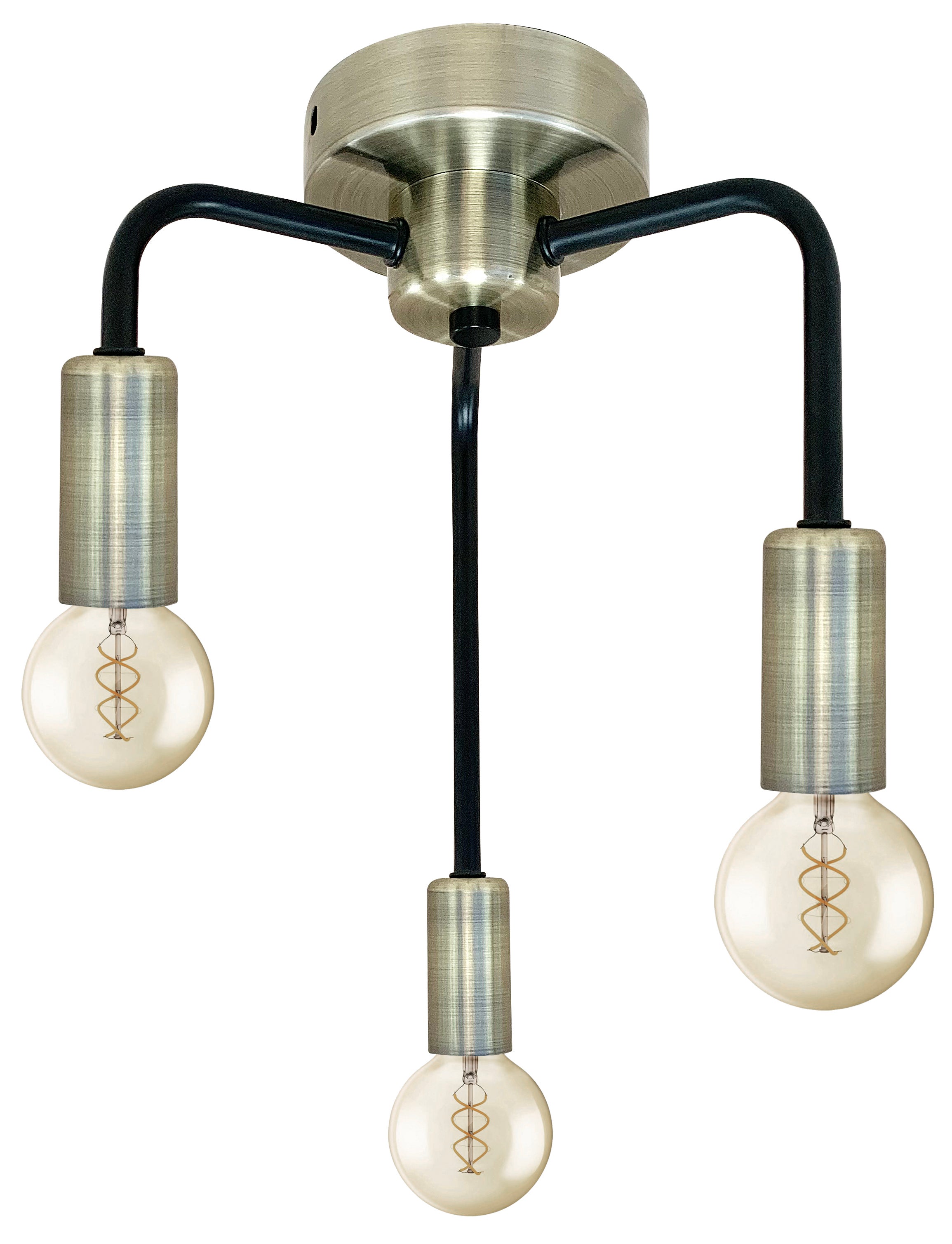 Lampa sufitowa ramiona różnej długości Saga mosiężno-złota 3xE14x40W metal wym:28x22x22cm IP20 Candellux